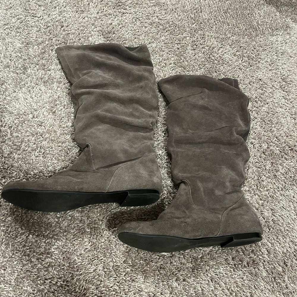 Gray Slouchy boots